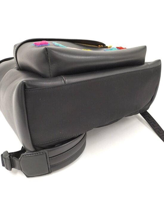Versace Backpack Multicolor Logo Leather Black main image 3